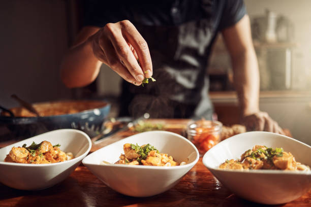 Chef preparing authentic Chinese dishes
